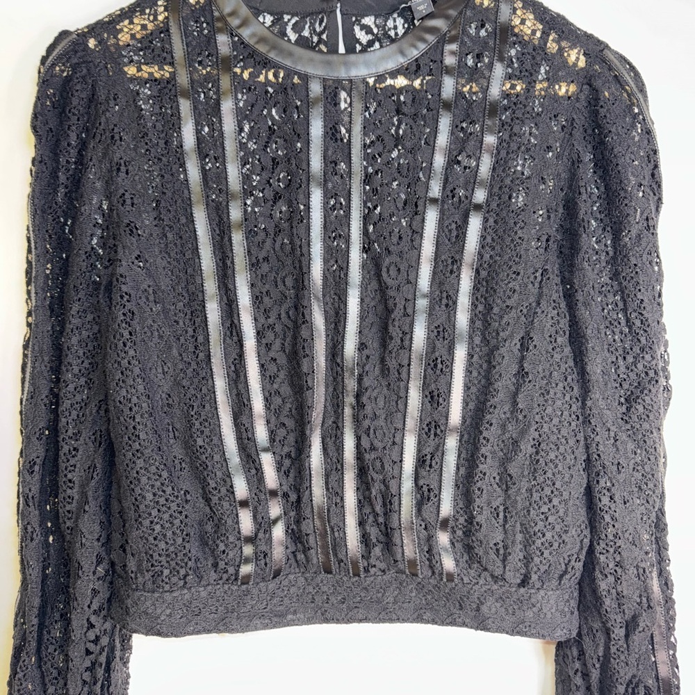 Express Black Lace Blouse